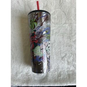 Starbucks Christmas 2023 Festive Stars Ornaments Stainless Steel Tumbler 24ozNWT
